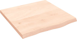 vidaXL - Tafelblad - 60x60x(2-4) - cm - onbehandeld - massief - eikenhout
