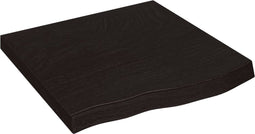 vidaXL - Tafelblad - 60x60x(2-6)cm - behandeld - massief - eikenhout - donkerbruin