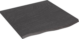 vidaXL - Tafelblad - 60x60x2 - cm - behandeld - massief - eikenhout - donkerbruin
