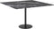 vidaXL - Tafelblad - 70x70 - cm - 6 - mm - gehard - glas - met - marmeren - design - zwart