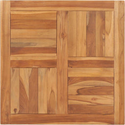 vidaXL - Tafelblad - 70x70x2,5 - cm - massief - teakhout