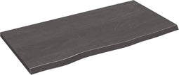 vidaXL - Tafelblad - 80x40x2 - cm - behandeld - massief - eikenhout - donkerbruin