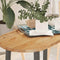 vidaXL - Tafelblad - 80x40x2 - cm - ovaal - massief - eikenhout - lichtbruin