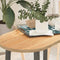 vidaXL - Tafelblad - 80x40x2 - cm - ovaal - massief - eikenhout
