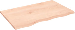 vidaXL - Tafelblad - 80x50x2 - cm - onbehandeld - massief - eikenhout