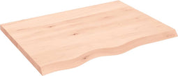 vidaXL - Tafelblad - 80x60x(2-4) - cm - onbehandeld - massief - eikenhout