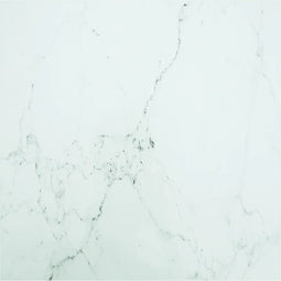 vidaXL - Tafelblad - 80x80 - cm - 6 - mm - gehard - glas - met - marmeren - design - wit
