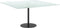 vidaXL - Tafelblad - 80x80 - cm - 6 - mm - gehard - glas - met - marmeren - design - wit