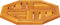 vidaXL - Tafelblad - achthoekig - 40x40x2 - cm - massief - acaciahout