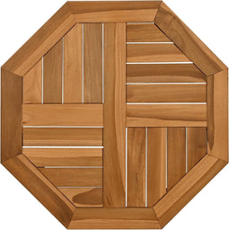 vidaXL - Tafelblad - achthoekig - 50x50x2,5 - cm - massief - teakhout