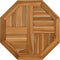 vidaXL - Tafelblad - achthoekig - 50x50x2,5 - cm - massief - teakhout