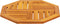 vidaXL - Tafelblad - achthoekig - 50x50x2 - cm - massief - acaciahout