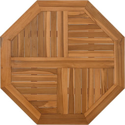 vidaXL - Tafelblad - achthoekig - 60x60x2,5 - cm - massief - teakhout