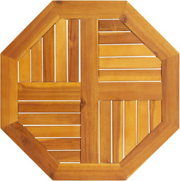 vidaXL - Tafelblad - achthoekig - 60x60x2 - cm - massief - acaciahout