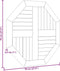 vidaXL - Tafelblad - achthoekig - 70x70x2,5 - cm - massief - teakhout