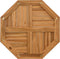 vidaXL - Tafelblad - achthoekig - 70x70x2,5 - cm - massief - teakhout