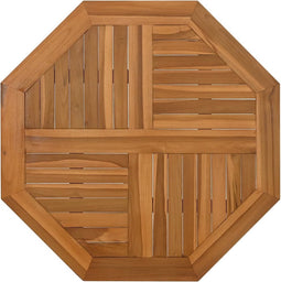 vidaXL - Tafelblad - achthoekig - 80x80x2,5 - cm - massief - teakhout