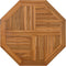 vidaXL - Tafelblad - achthoekig - 80x80x2,5 - cm - massief - teakhout