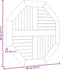 vidaXL - Tafelblad - achthoekig - 80x80x2,5 - cm - massief - teakhout