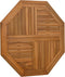 vidaXL - Tafelblad - achthoekig - 80x80x2,5 - cm - massief - teakhout