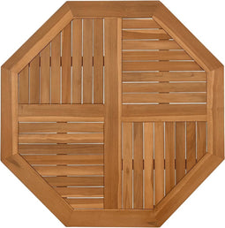 vidaXL - Tafelblad - achthoekig - 90x90x2,5 - cm - massief - teakhout