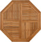 vidaXL - Tafelblad - achthoekig - 90x90x2,5 - cm - massief - teakhout