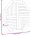 vidaXL - Tafelblad - achthoekig - 90x90x2,5 - cm - massief - teakhout