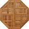 vidaXL - Tafelblad - achthoekig - 90x90x2,5 - cm - massief - teakhout