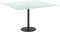 vidaXL - Tafelblad - marmerontwerp - 6 - mm - 70x70 - cm - gehard - glas - wit