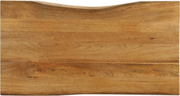 vidaXL - Tafelblad - met - natuurlijke - rand - 100x60x2,5 - cm - massief - mangohout