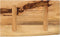 vidaXL - Tafelblad - met - natuurlijke - rand - 60x40x2,5 - cm - massief - mangohout