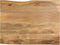 vidaXL - Tafelblad - met - natuurlijke - rand - 90x80x2,5 - cm - massief - mangohout