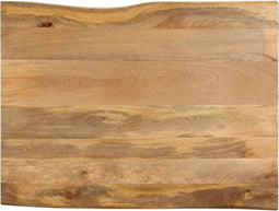 vidaXL - Tafelblad - met - natuurlijke - rand - 90x80x3,8 - cm - massief - mangohout