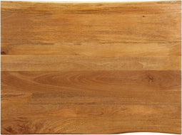 vidaXL - Tafelblad - met - natuurlijke - rand - 90x80x3,8 - cm - massief - mangohout
