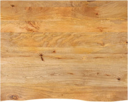 vidaXL - Tafelblad - met - natuurlijke - rand - 90x80x3,8 - cm - massief - mangohout