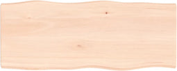 vidaXL - Tafelblad - natuurlijke - rand - 100x40x(2-4) - cm - massief - eikenhout