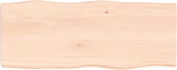 vidaXL - Tafelblad - natuurlijke - rand - 100x40x(2-6) - cm - massief - eikenhout