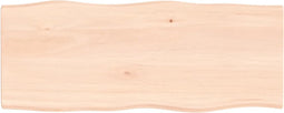 vidaXL - Tafelblad - natuurlijke - rand - 100x40x2 - cm - massief - eikenhout