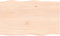vidaXL - Tafelblad - natuurlijke - rand - 100x60x2 - cm - massief - eikenhout
