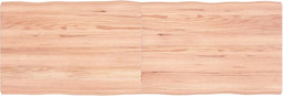 vidaXL - Tafelblad - natuurlijke - rand - 120x40x(2-4)cm - eikenhout - lichtbruin