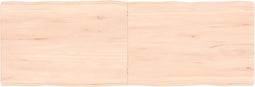 vidaXL - Tafelblad - natuurlijke - rand - 120x40x(2-4) - cm - massief - eikenhout