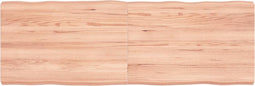 vidaXL - Tafelblad - natuurlijke - rand - 120x40x(2-6)cm - eikenhout - lichtbruin