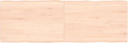 vidaXL - Tafelblad - natuurlijke - rand - 120x40x(2-6) - cm - massief - eikenhout