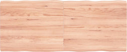vidaXL - Tafelblad - natuurlijke - rand - 120x50x(2-4)cm - eikenhout - lichtbruin