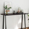 vidaXL - Tafelblad - natuurlijke - rand - 120x50x(2-4)cm - eikenhout - donkerbruin