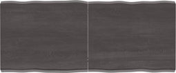 vidaXL - Tafelblad - natuurlijke - rand - 120x50x(2-6)cm - eikenhout - donkerbruin