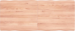 vidaXL - Tafelblad - natuurlijke - rand - 120x50x(2-6)cm - eikenhout - lichtbruin