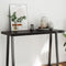vidaXL - Tafelblad - natuurlijke - rand - 120x50x(2-6)cm - eikenhout - donkerbruin