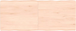 vidaXL - Tafelblad - natuurlijke - rand - 120x50x(2-6) - cm - massief - eikenhout