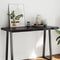 vidaXL - Tafelblad - natuurlijke - rand - 120x60x(2-6)cm - eikenhout - donkerbruin